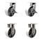 Service Caster 8'' Heavy Duty Semi Steel Cast Iron Caster Set 2 Swivel Lock/Brake 2 Rigid, 4PK CRAN-SCC-KP92S830-SSR-SLB-BSL-2-R-2 - alternate 1